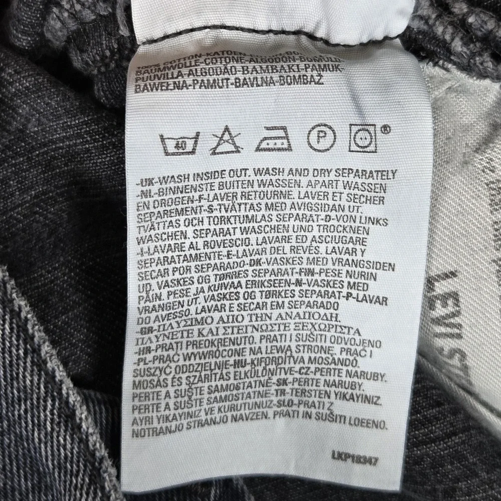 Levis 507 Jeans‎ Mens Black Dark Wash Straight Zip Fly Fits 32x32